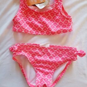 Girls size 3T hot pinkish coral bikini